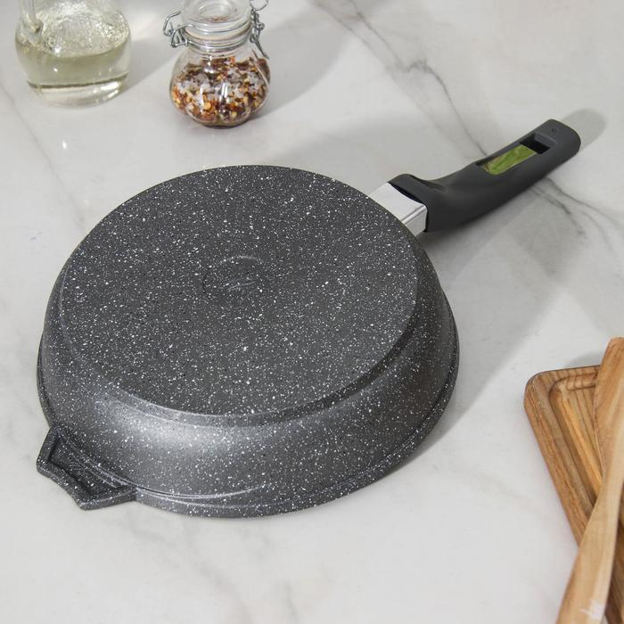 Сковорода «Гранит», d=22 см, пластиковая ручка, антипригарное покрытие, цвет серый Сковорода «Гранит», d=22 см, пластиковая ручка, антипригарное покрытие, цвет серый