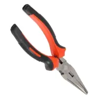 Длинногубцы ЛОМ, шлифованные, двухкомпонентные рукоятки, 160 мм