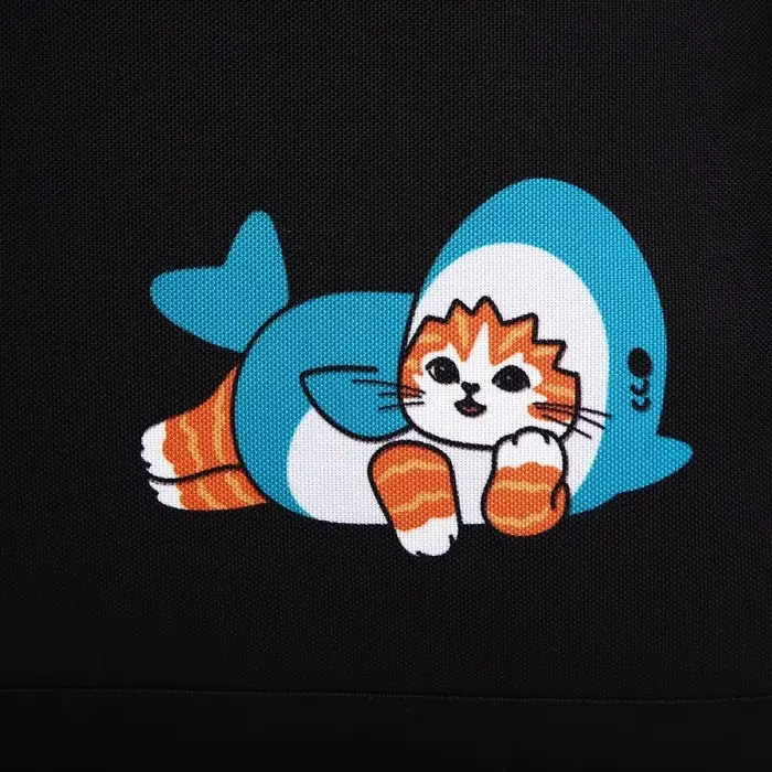 Рюкзак школьный текстильный &laquo;Котик в костюме&raquo;, 38&times;14&times;27 см, чёрный