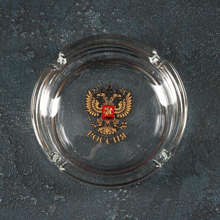 Набор подарочный «Золотой Герб России», 6 стопок 50 мл, пепельница Набор подарочный «Золотой Герб России», 6 стопок 50 мл, пепельница