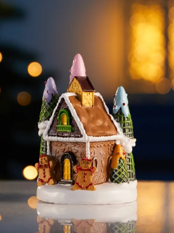 Фигура светодиодная  Фигура светодиодная "Дом печеньки" 10х7 см, 4 LED, LR41x3 (в компл), Т/БЕЛЫЙ