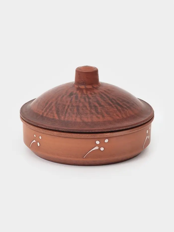 Жаровня с крышкой &laquo;Одуванчик&raquo;, 450 мл, красная глина