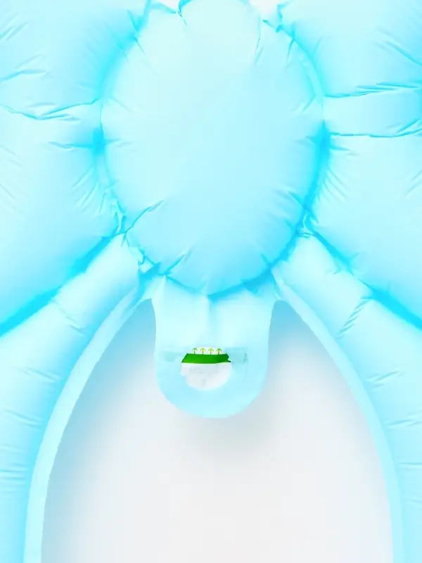 Воздушный шар фольгированный 22" "Бант" цвет голубой сатин