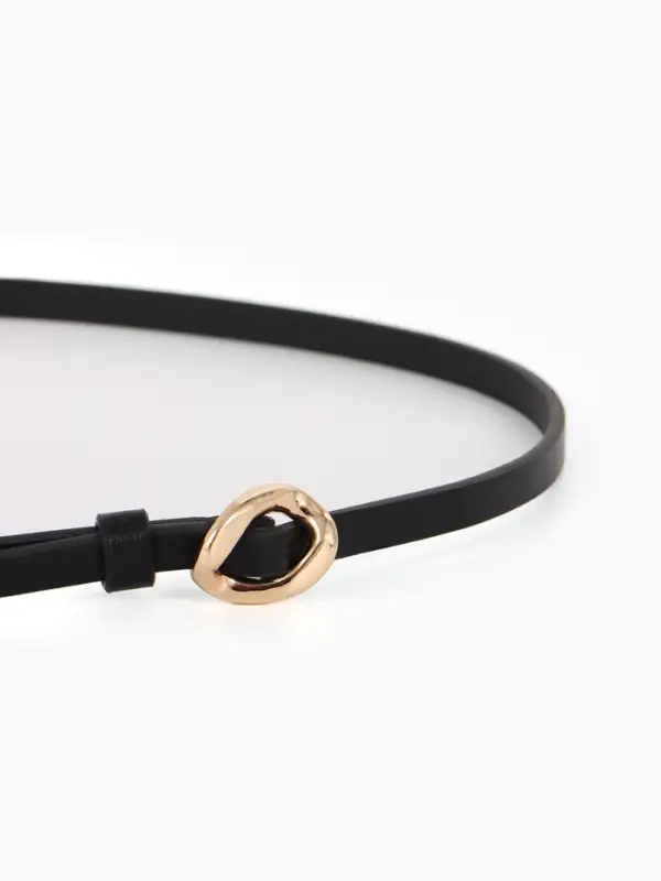 Ремень жен 01-01-01-07, Июнь2514, 1*0,3*110 см, без винта, пряж золото, затяж, черный