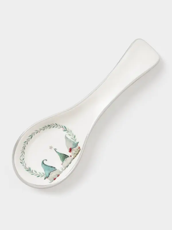 Подставка под ложку новогодняя Доляна «Домашние гномики», 22.3×7.1×2.5 см, доломит, белая Подставка под ложку новогодняя Доляна «Домашние гномики», 22.3×7.1×2.5 см, доломит, белая