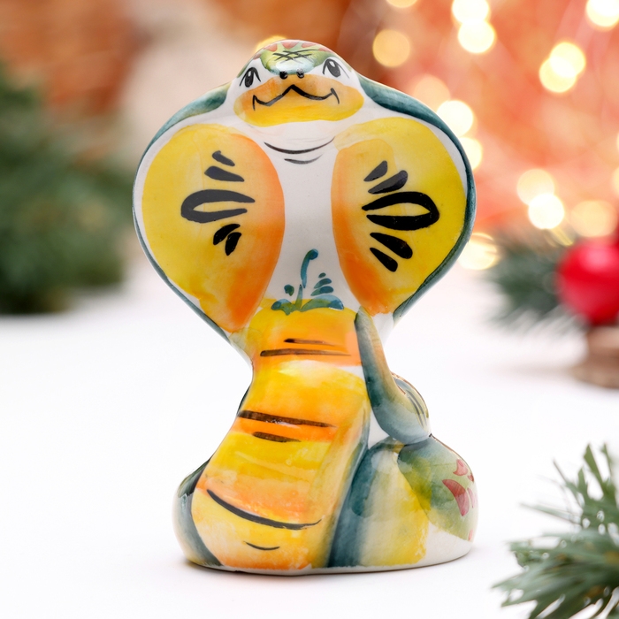 Сувенир Сувенир "Кобра большая", гжель, цвет, 10см