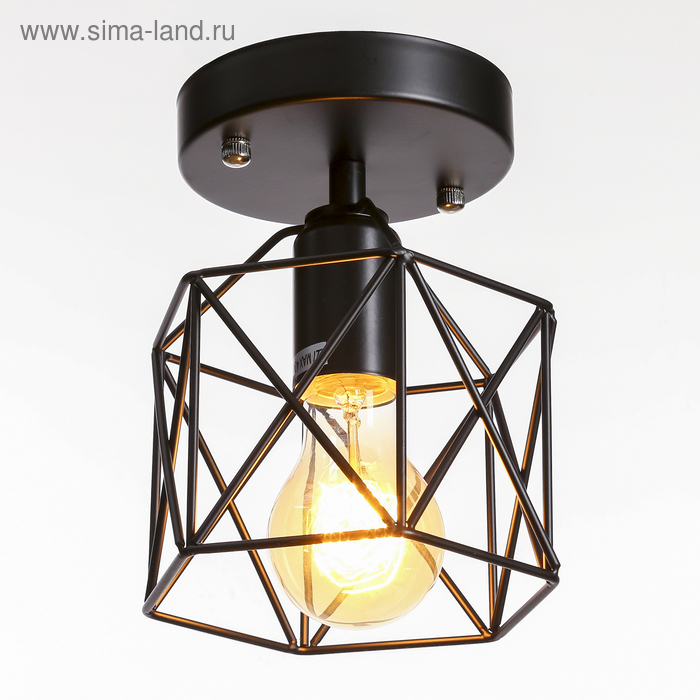 Люстра "Сеть" 1х40Вт Е27 черный 13х13х17 см BayerLux