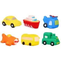Резиновая игрушка для ванны Крошка Я &laquo;Транспорт&raquo;, 7 см, с пищалкой, МИКС