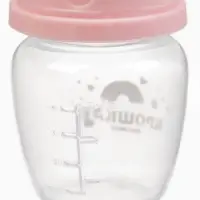 Бутылочка для кормления Крошка Я Basic, классическое горло, от 0 мес., 60 мл (мерная шкала до 40 мл), розовый