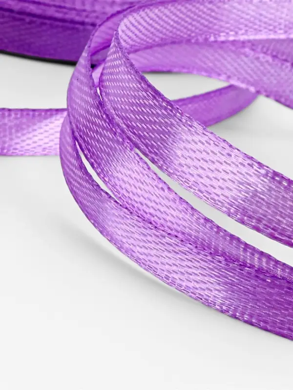 Лента атласная, 6 мм, 23±1 м, фиолетовая Лента атласная, 6 мм, 23±1 м, фиолетовая