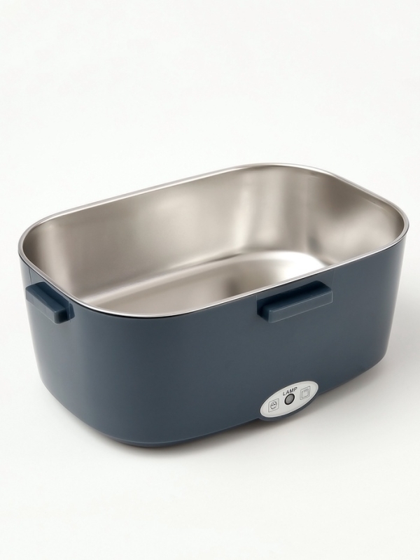 Ланч бокс для еды с подогревом, 1.3 л, 24 х 17 х 10.8 см, с автомобильным прикуривателем