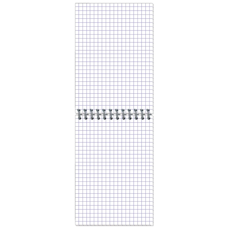 Блокнот МИКРОВЕЛЬВЕТ- А6 50л. спираль, синий, клетка 80шт