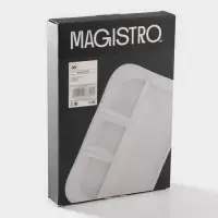 Менажница Magistro &laquo;Бланш&raquo;, 31&times;21&times;3.5 см, 4 ячейки, фарфор, белая