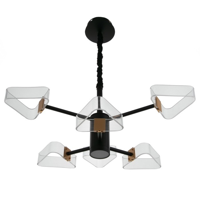 Люстра 1702/6 LED 124Вт 3000-6000К черный 64х64х50 см BayerLux