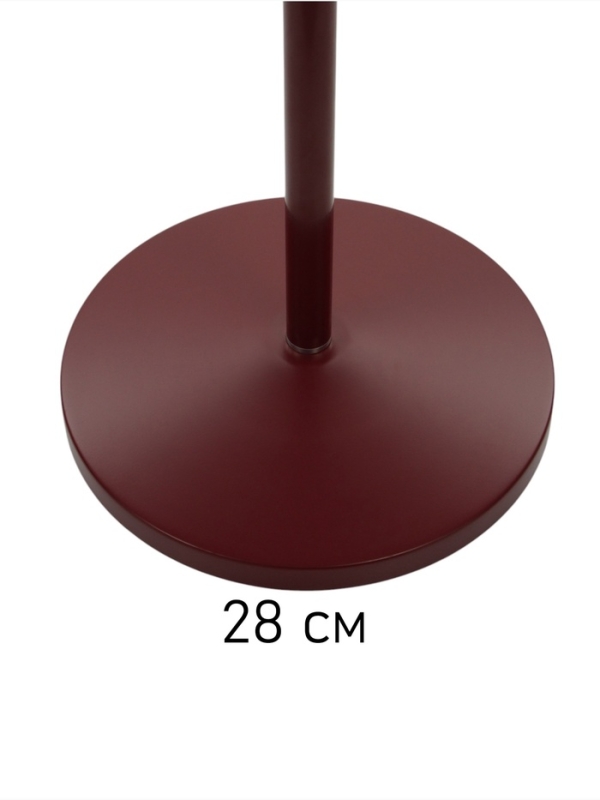 Торшер "Валли" 1х40Вт Е27 бордовый 28,5х28,5х178см