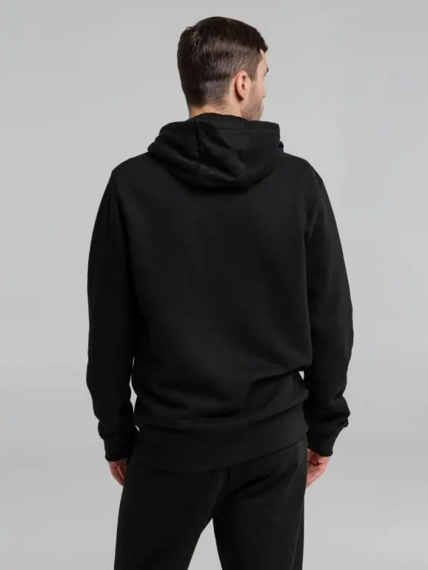 Толстовка на молнии с капюшоном унисекс King, черная, размер XS