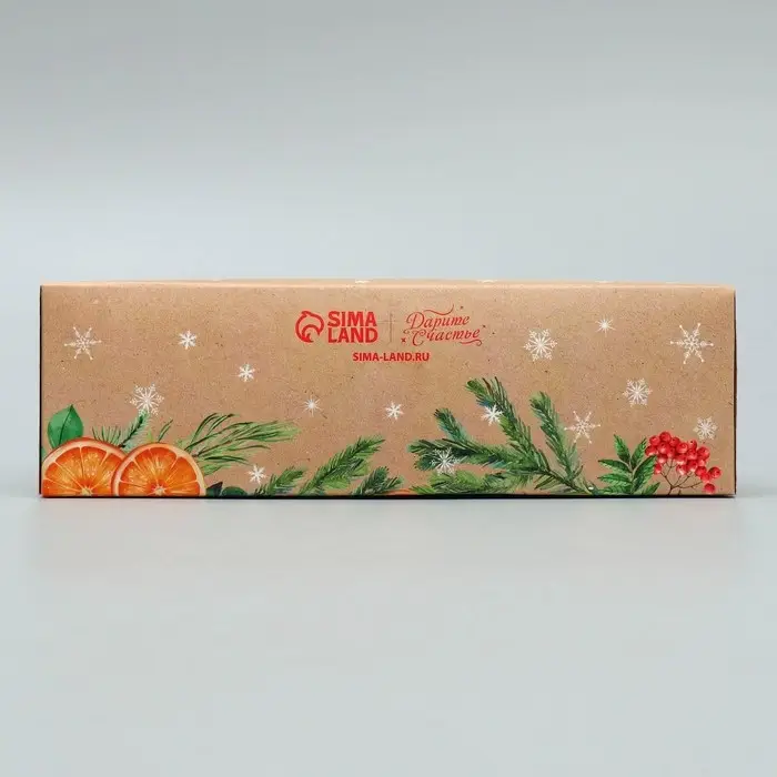 Коробка для макарун «Самого лучшего нового года» 18×5.5×5.5 см Коробка для макарун «Самого лучшего нового года» 18×5.5×5.5 см