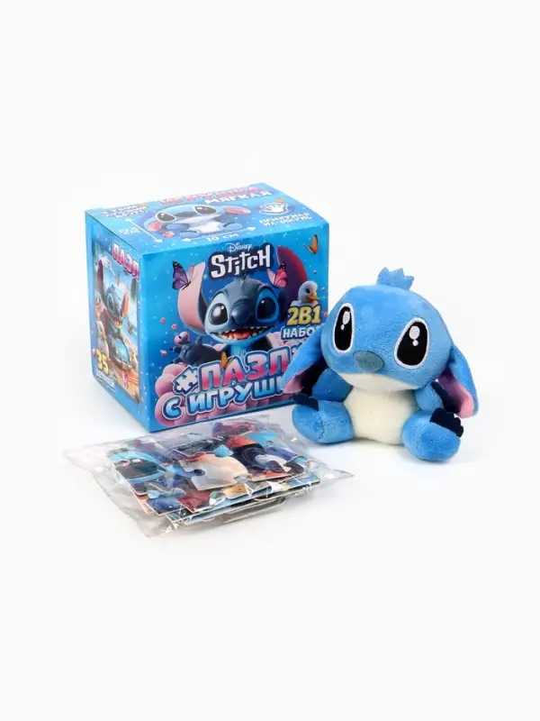 Набор пазл с игрушкой Набор пазл с игрушкой "Стич"