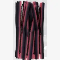 Молния &laquo;Трактор&raquo;, №5, неразъёмная, замок автомат, 18 см, красная, чёрная