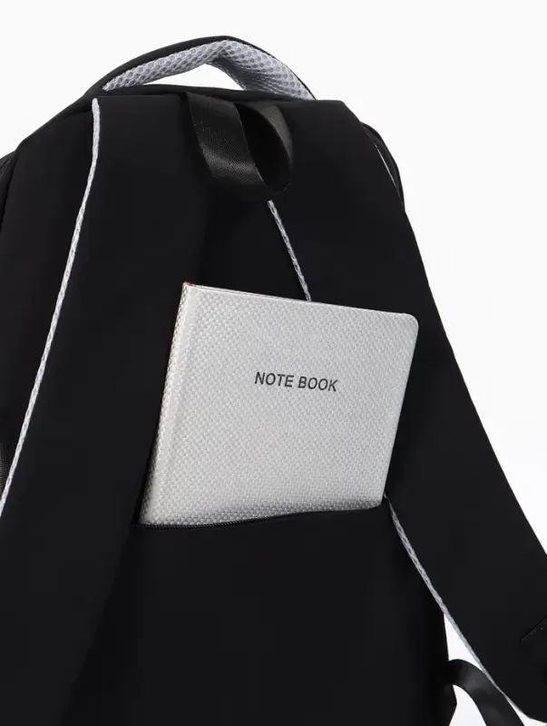 Рюкзак школьный, однотонный, 32&times;14&times;45 см, чёрный