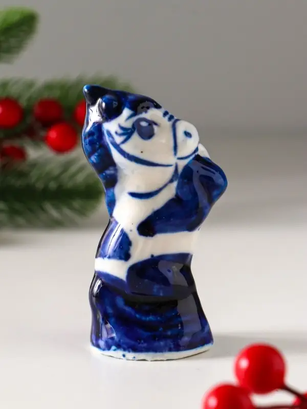 Сувенир  Сувенир "Конь на дыбах", 9х5 см, гжель