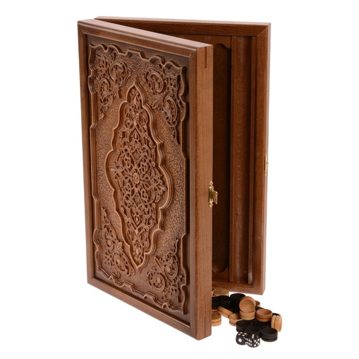 Нарды деревянные большие, резные  Нарды деревянные большие, резные "Самарканд", из массива бука, патина, 35 x 45 см