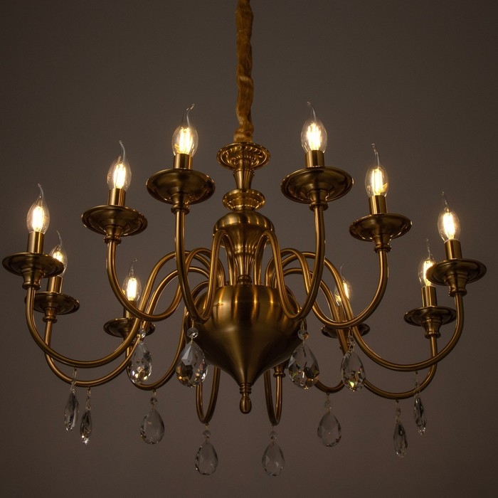 Люстра Люстра "Антер" 12х40Вт Е14 латунь 75х75х50 см BayerLux