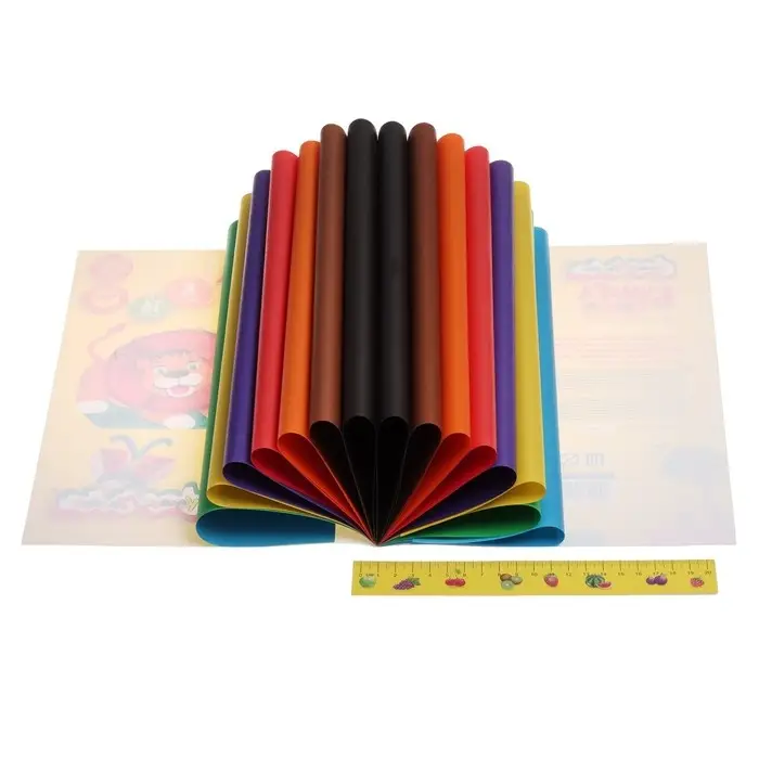 Бумага цветная двусторонняя А4 на скрепке, 16 листов, 8 цветов Бумага цветная двусторонняя А4 на скрепке, 16 листов, 8 цветов "Каляка-Маляка"