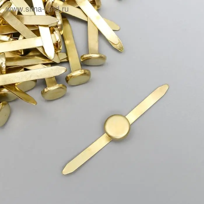 Брадсы для творчества &laquo;Золотые&raquo; металл 50 шт., 2.5 см