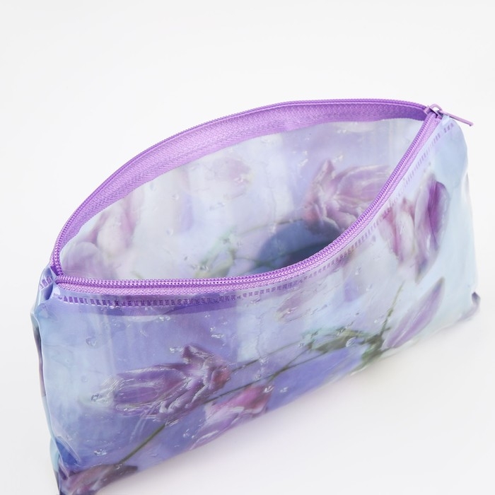 Косметичка на молнии, цвет сиреневый