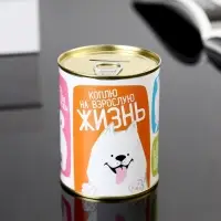 Копилка для денег &laquo;Банка. Коплю на взрослую жизнь&raquo;, металл, 7.3&times;9.5 см
