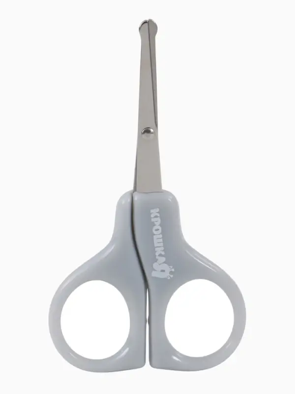 Ножницы детские маникюрные, закругленные кончики, Крошка Я, цвет серый