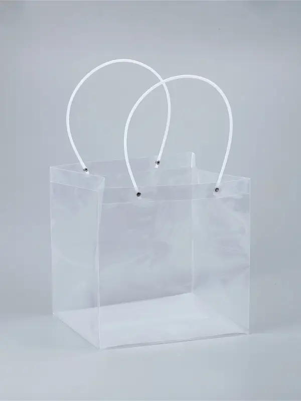 Пакет подарочный с квадратным дном, ПП прозрачный, 28&times;25&times;28 см