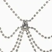 Цепочка на бедро бодичейн "Шахерезада" со стразами, цвет белый в серебре Цепочка на бедро бодичейн "Шахерезада" со стразами, цвет белый в серебре