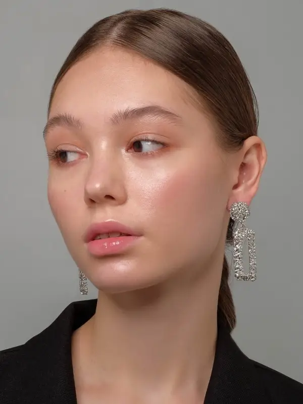 Серьги металл &laquo;Карибы&raquo;, прямоугольные, цвет серебро