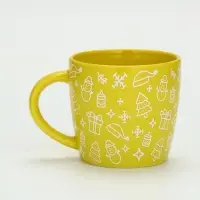 Кружка чайная новогодняя «Новый год», жёлтая, 370 мл Кружка чайная новогодняя «Новый год», жёлтая, 370 мл