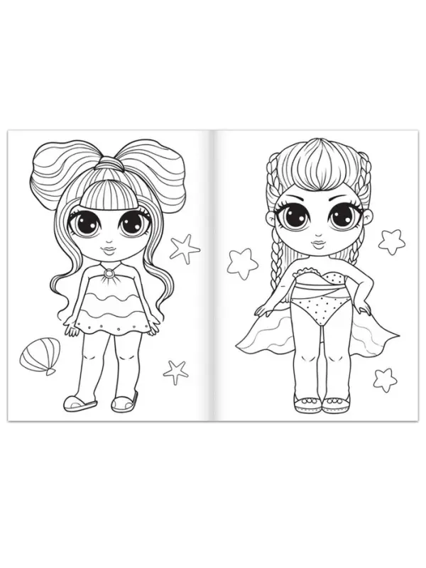 Раскраска для девочек &laquo;Каникулы на пляже&raquo;, А4