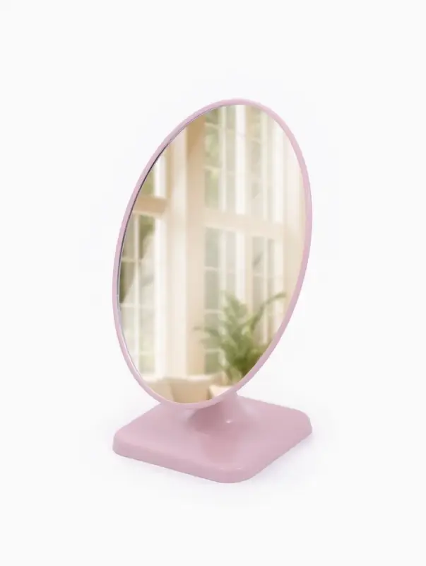 Зеркало настольное, овальное, 15&times;23 см, (14.3&times;20 см), МИКС