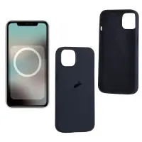 Чехол iPh 13 Silicon Case 100% ORG Midnight (MagSafe + анимация NFC) с LOGO