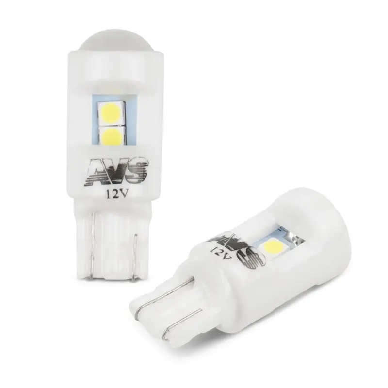 T145 T10/белый/ (W2.1x9.5d) CANBUS 6SMD 3030 12V 2W коробка 2 шт.