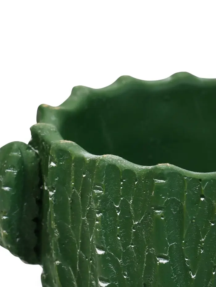 Декоративный горшок для цветов &laquo;Кактус&raquo;, керамический, 400 мл, 13&times;13&times;10 см, зелёный, Greengo