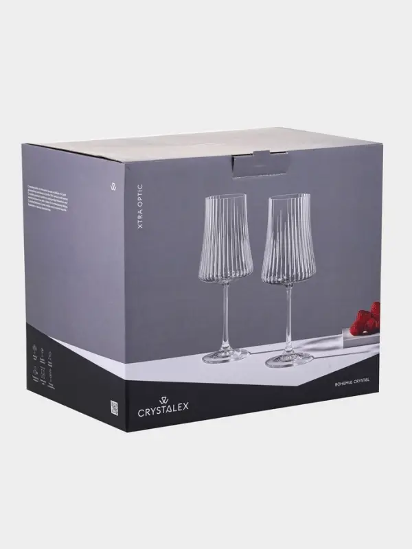 Набор бокалов для вина &laquo;Экстра&raquo;, 460 мл, 6 шт., хрустальное стекло, прозрачный