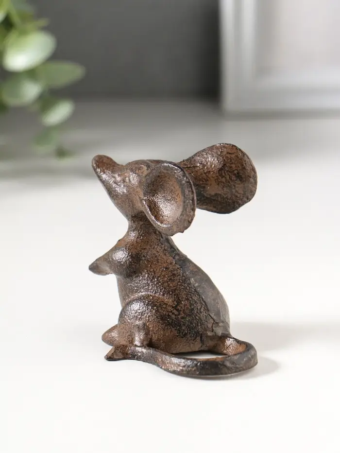 Сувенир чугун "Маленькая мышка" 7х5х6,5 см