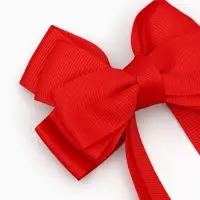 Бант для волос на заколке с лентами, красный, Винкс