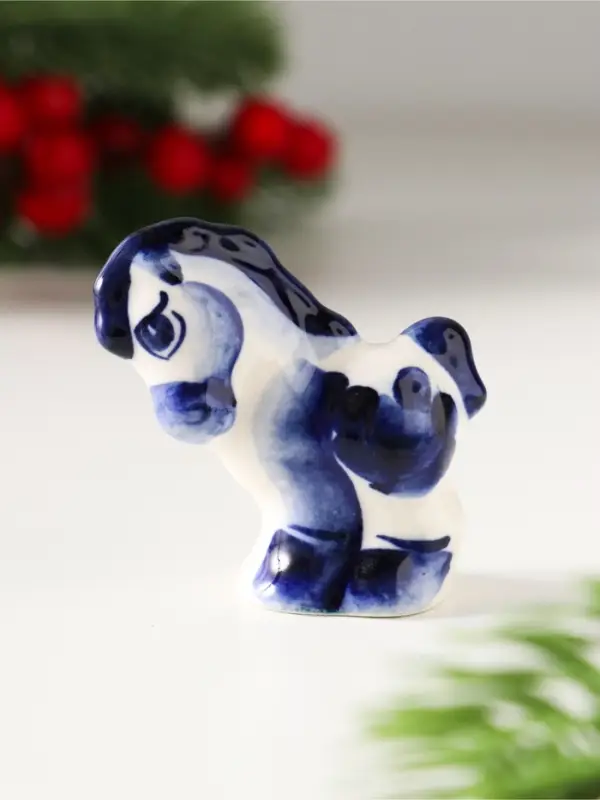Сувенир Пони малая, 4,5х4,5х2,5см, гжель Сувенир Пони малая, 4,5х4,5х2,5см, гжель
