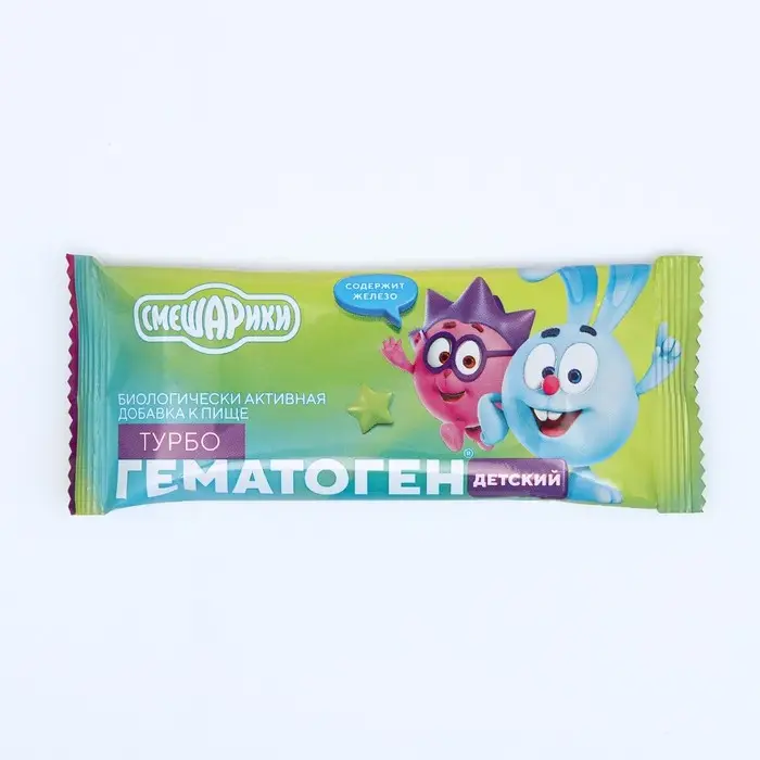 Гематоген Детский турбо, Смешарики, 35 г Гематоген Детский турбо, Смешарики, 35 г