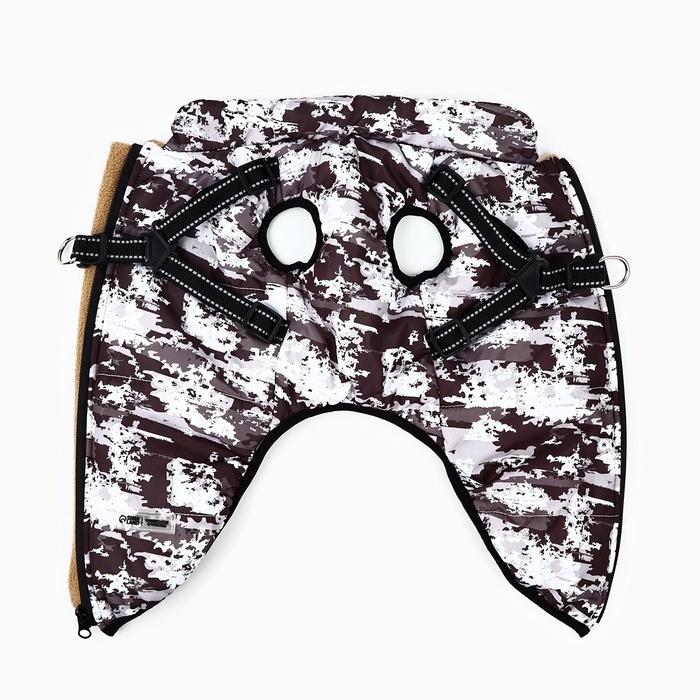 Одежда для собак. Куртка зимняя «Тёплая зима», камуфляж, размер L