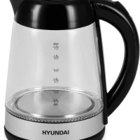 Чайник HYK-G3803 1.7л. 2200Вт черный серебристый