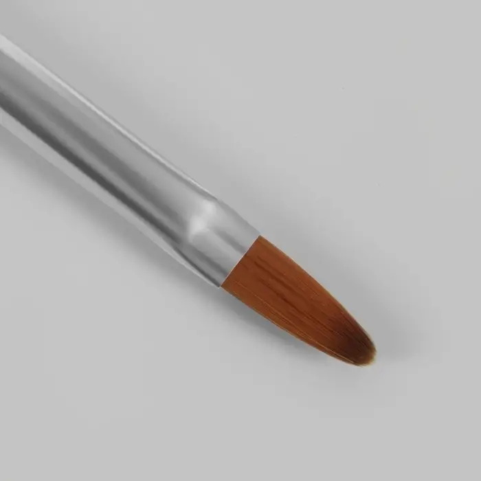 Кисть для наращивания и дизайна ногтей, двусторонняя, лепесток/точечная, 18.5 см, чёрная