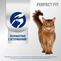 Сухой корм Perfect Fit для домашних кошек, курица, 650 г